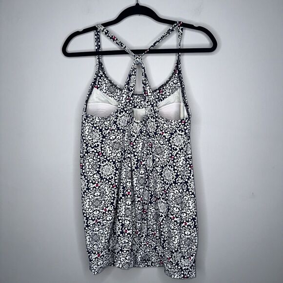 Lands End Women’s Geometric Print Halter Swim Top Size 14L - Picture 3 of 4